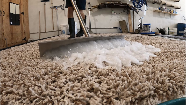 how to clean a shag rug